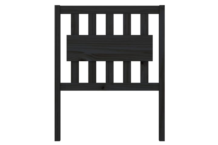 Sängynpääty musta 80,5x4x100 cm täysi mänty - Musta - Sängynpääty