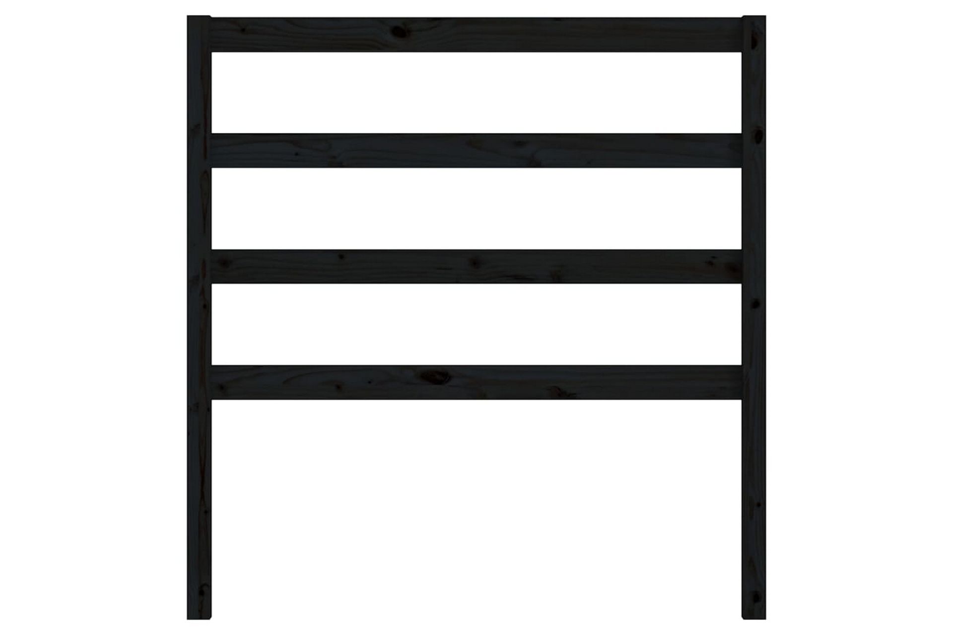 Sängynpääty musta 81x4x100 cm täysi mänty - Musta - Huonekalut - Sänky - Sängyn lisävarusteet & sängynpäädyt - Sängynpääty