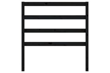 Sängynpääty musta 81x4x100 cm täysi mänty - Musta - Huonekalut - Sänky - Sängyn lisävarusteet & sängynpäädyt - Sängynpääty