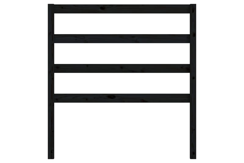 Sängynpääty musta 81x4x100 cm täysi mänty - Musta - Huonekalut - Sänky - Sängyn lisävarusteet & sängynpäädyt - Sängynpääty