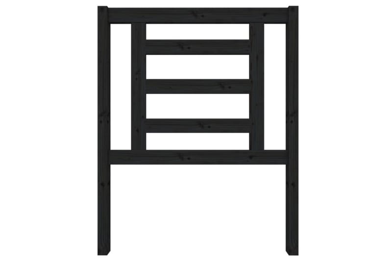 Sängynpääty musta 81x4x100 cm täysi mänty - Musta - Huonekalut - Sänky - Sängyn lisävarusteet & sängynpäädyt - Sängynpääty