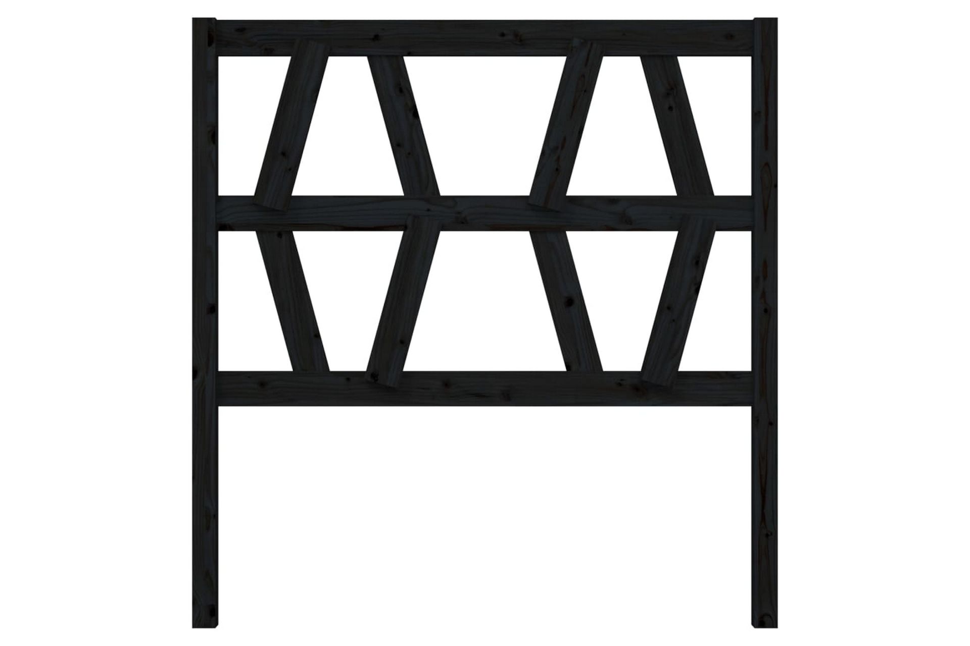 Sängynpääty musta 81x4x100 cm täysi mänty - Musta - Huonekalut - Sänky - Sängyn lisävarusteet & sängynpäädyt - Sängynpääty