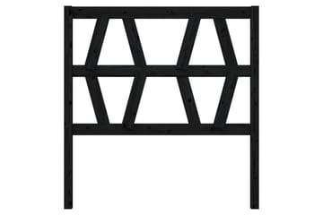 Sängynpääty musta 81x4x100 cm täysi mänty - Musta - Huonekalut - Sänky - Sängyn lisävarusteet & sängynpäädyt - Sängynpääty