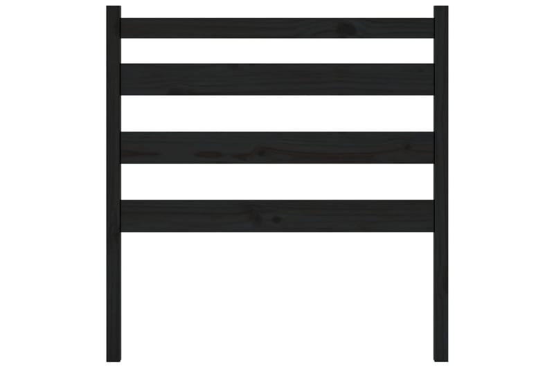 Sängynpääty musta 81x4x100 cm täysi mänty - Musta - Huonekalut - Sänky - Sängyn lisävarusteet & sängynpäädyt - Sängynpääty