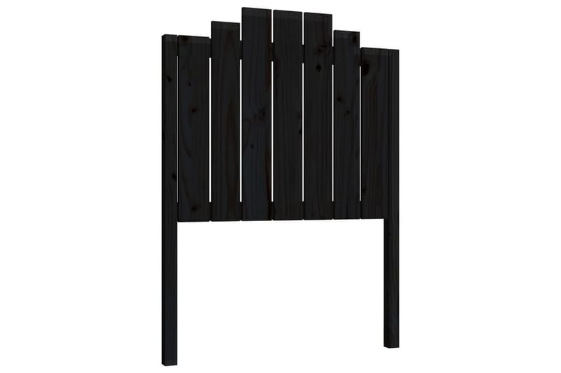 Sängynpääty musta 81x4x110 cm täysi mänty - Musta - Huonekalut - Sänky - Sängyn lisävarusteet & sängynpäädyt - Sängynpääty