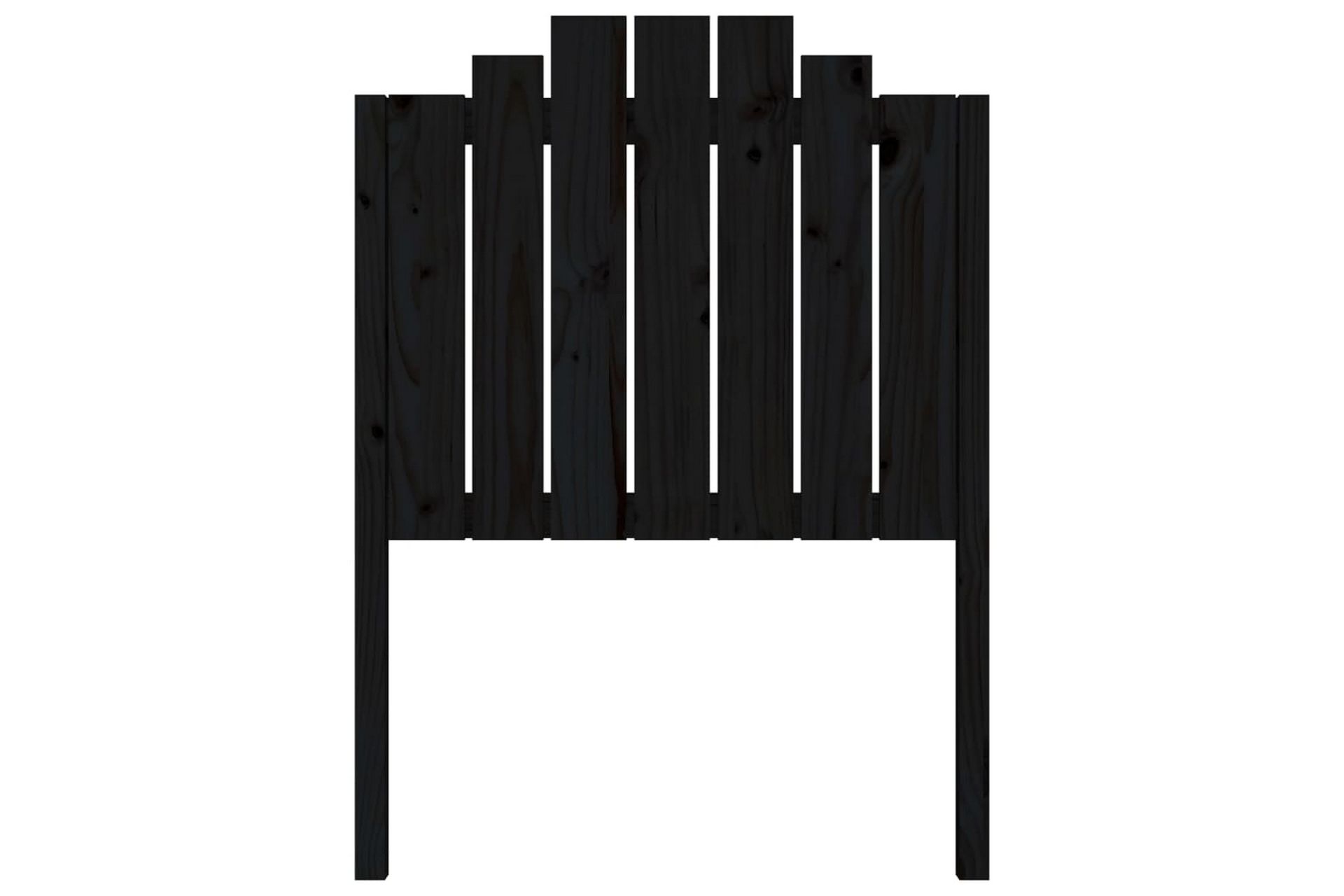 Sängynpääty musta 81x4x110 cm täysi mänty - Musta - Huonekalut - Sänky - Sängyn lisävarusteet & sängynpäädyt - Sängynpääty