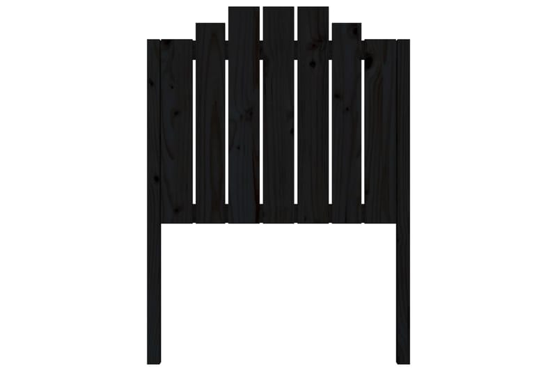 Sängynpääty musta 81x4x110 cm täysi mänty - Musta - Huonekalut - Sänky - Sängyn lisävarusteet & sängynpäädyt - Sängynpääty