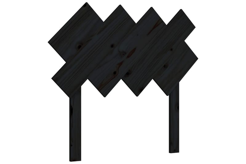 Sängynp�ääty musta 92x3x81 cm täysi mänty - Musta - Huonekalut - Sänky - Sängyn lisävarusteet & sängynpäädyt - Sängynpääty