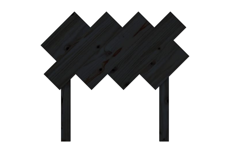 Sängynpääty musta 92x3x81 cm täysi mänty - Musta - Huonekalut - Sänky - Sängyn lisävarusteet & sängynpäädyt - Sängynpääty