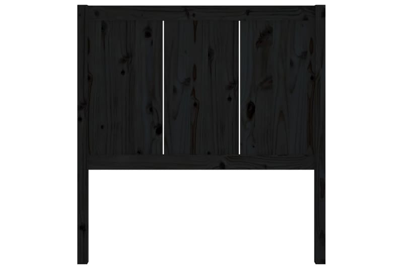 Sängynpääty musta 95,5x4x100 cm täysi mänty - Musta - Huonekalut - Sänky - Sängyn lisävarusteet & sängynpäädyt - Sängynpääty