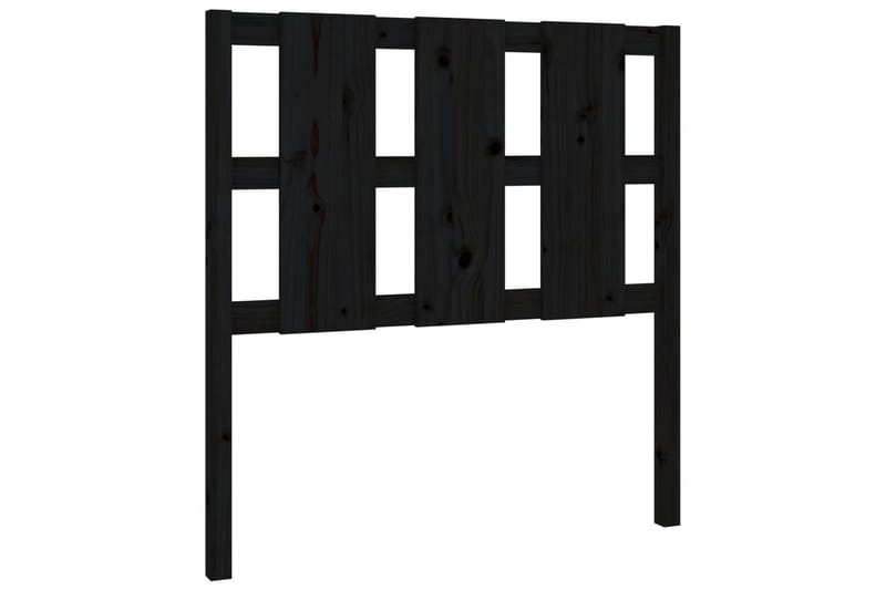 Sängynpääty musta 95,5x4x100 cm täysi mänty - Musta - Huonekalut - Sänky - Sängyn lisävarusteet & sängynpäädyt - Sängynpääty