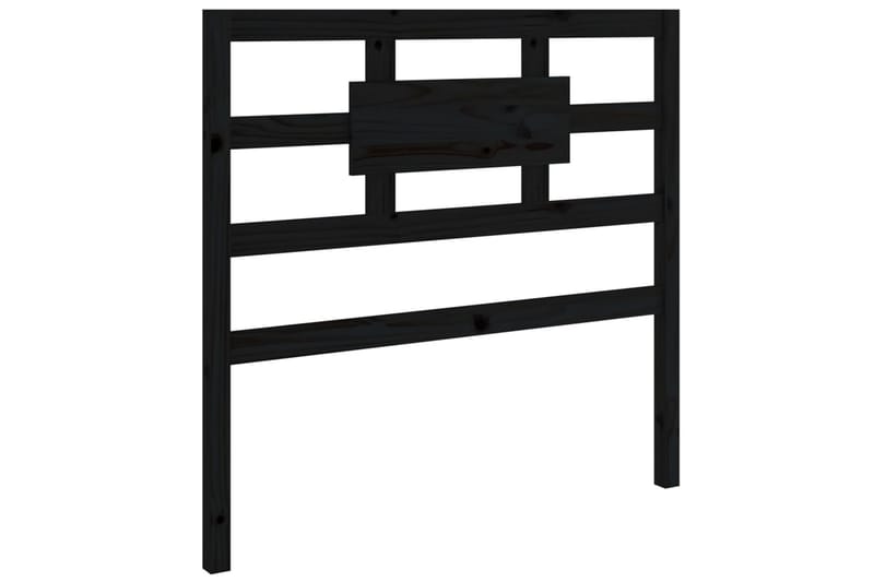 Sängynpääty musta 95,5x4x100 cm täysi mänty - Musta - Huonekalut - Sänky - Sängyn lisävarusteet & sängynpäädyt - Sängynpääty