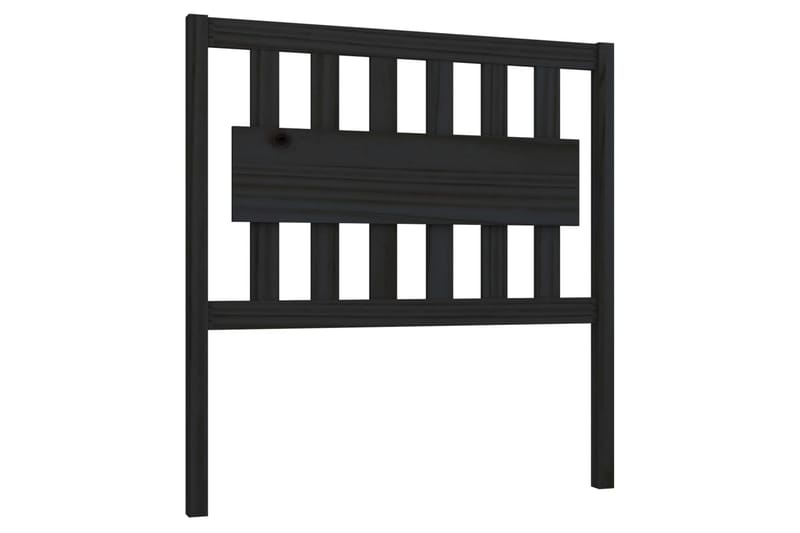 Sängynpääty musta 95,5x4x100 cm täysi mänty - Musta - Huonekalut - Sänky - Sängyn lisävarusteet & sängynpäädyt - Sängynpääty