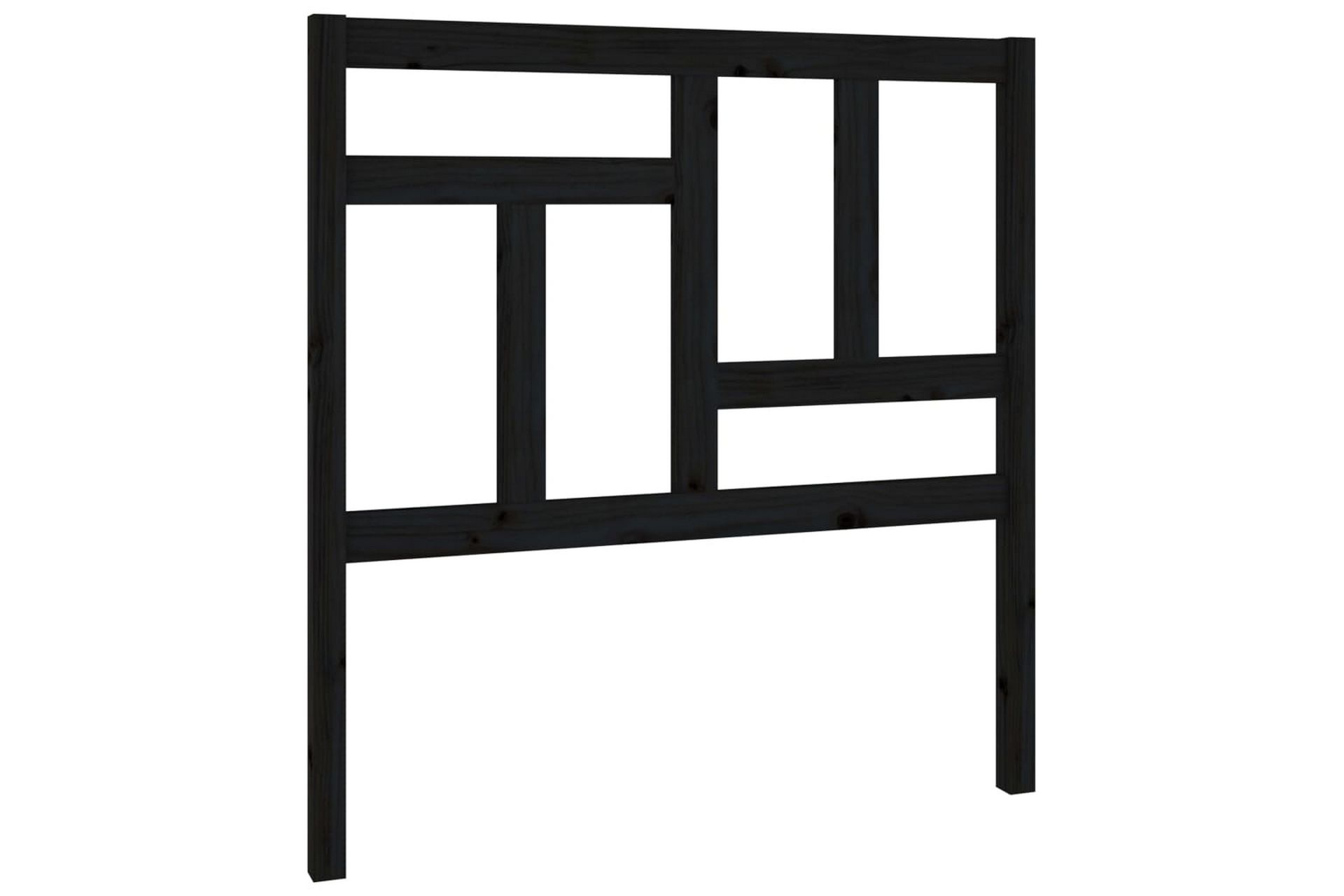 Sängynpääty musta 95,5x4x100 cm täysi mänty - Musta - Huonekalut - Sänky - Sängyn lisävarusteet & sängynpäädyt - Sängynpääty