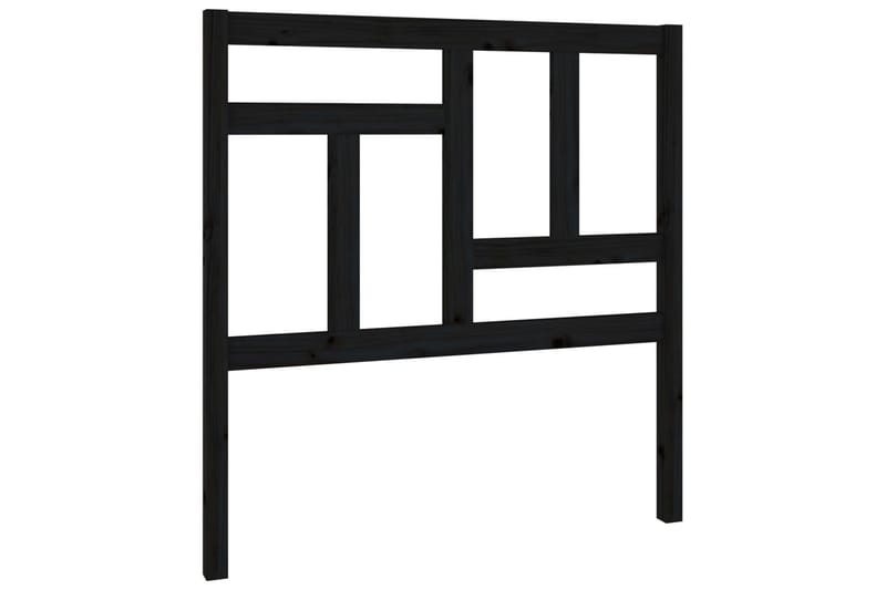 Sängynpääty musta 95,5x4x100 cm täysi mänty - Musta - Huonekalut - Sänky - Sängyn lisävarusteet & sängynpäädyt - Sängynpääty
