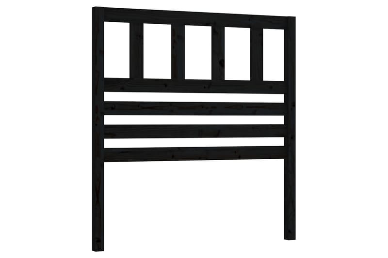 Sängynpääty musta 96x4x100 cm täysi mänty - Musta - Huonekalut - Sänky - Sängyn lisävarusteet & sängynpäädyt - Sängynpääty