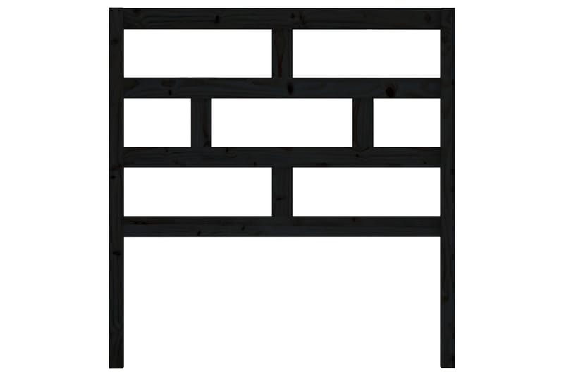Sängynpääty musta 96x4x100 cm täysi mänty - Musta - Huonekalut - Sänky - Sängyn lisävarusteet & sängynpäädyt - Sängynpääty
