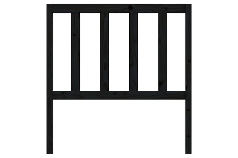 Sängynpääty musta 96x4x100 cm täysi mänty - Musta - Huonekalut - Sänky - Sängyn lisävarusteet & sängynpäädyt - Sängynpääty