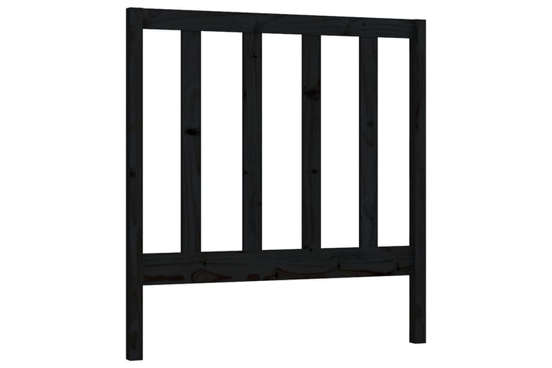 Sängynpääty musta 96x4x100 cm täysi mänty - Musta - Huonekalut - Sänky - Sängyn lisävarusteet & sängynpäädyt - Sängynpääty