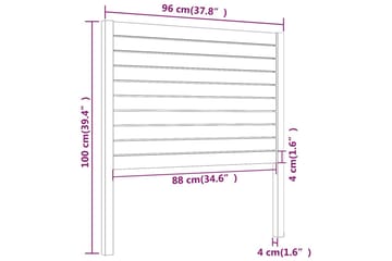 Sängynpääty musta 96x4x100 cm täysi mänty - Musta - Huonekalut - Sänky - Sängyn lisävarusteet & sängynpäädyt - Sängynpääty