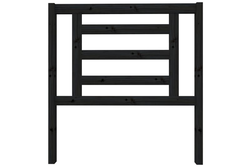 Sängynpääty musta 96x4x100 cm täysi mänty - Musta - Huonekalut - Sänky - Sängyn lisävarusteet & sängynpäädyt - Sängynpääty