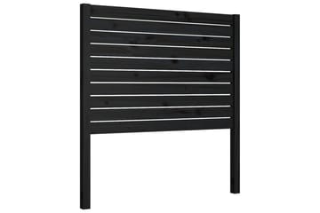 Sängynpääty musta 96x4x100 cm täysi mänty - Musta - Huonekalut - Sänky - Sängyn lisävarusteet & sängynpäädyt - Sängynpääty