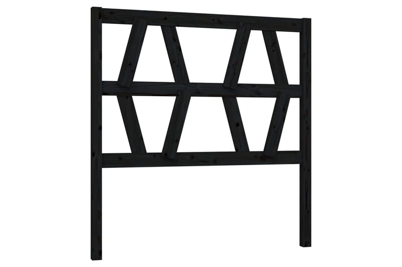 Sängynpääty musta 96x4x100 cm täysi mänty - Musta - Huonekalut - Sänky - Sängyn lisävarusteet & sängynpäädyt - Sängynpääty