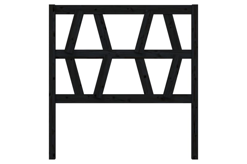 Sängynpääty musta 96x4x100 cm täysi mänty - Musta - Huonekalut - Sänky - Sängyn lisävarusteet & sängynpäädyt - Sängynpääty