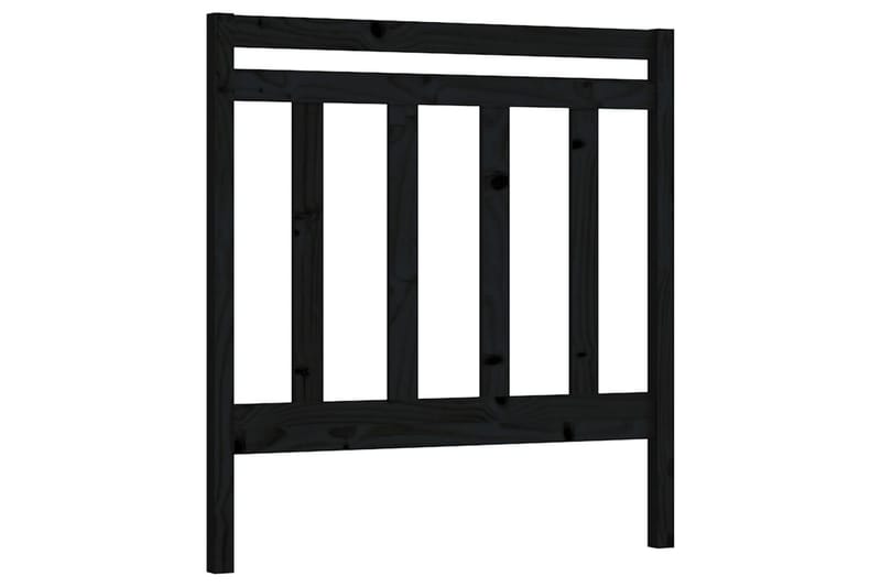 Sängynpääty musta 96x4x100 cm täysi mänty - Musta - Huonekalut - Sänky - Sängyn lisävarusteet & sängynpäädyt - Sängynpääty