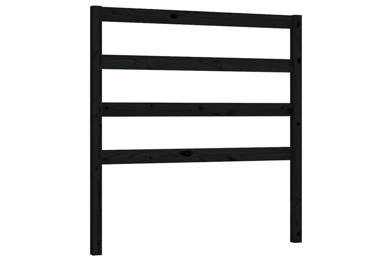 Sängynpääty musta 96x4x100 cm täysi mänty - Musta - Huonekalut - Sänky - Sängyn lisävarusteet & sängynpäädyt - Sängynpääty