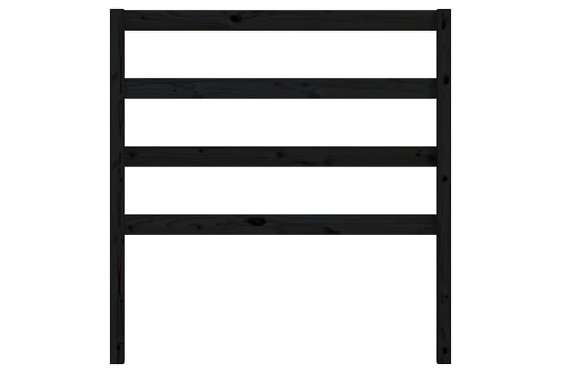 Sängynpääty musta 96x4x100 cm täysi mänty - Musta - Huonekalut - Sänky - Sängyn lisävarusteet & sängynpäädyt - Sängynpääty