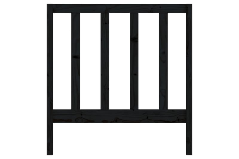 Sängynpääty musta 96x4x100 cm täysi mänty - Musta - Huonekalut - Sänky - Sängyn lisävarusteet & sängynpäädyt - Sängynpääty