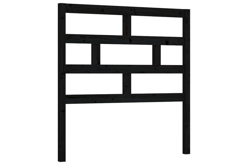 Sängynpääty musta 96x4x100 cm täysi mänty - Musta - Huonekalut - Sänky - Sängyn lisävarusteet & sängynpäädyt - Sängynpääty