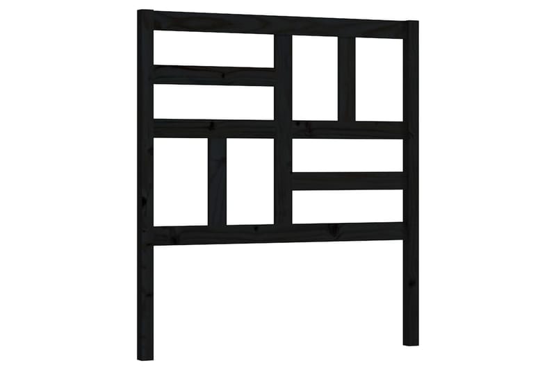 Sängynpääty musta 96x4x104 cm täysi mänty - Musta - Huonekalut - Sänky - Sängyn lisävarusteet & sängynpäädyt - Sängynpääty
