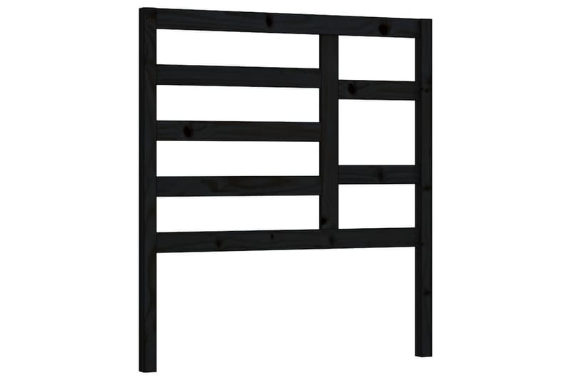 Sängynpääty musta 96x4x104 cm täysi mänty - Musta - Huonekalut - Sänky - Sängyn lisävarusteet & sängynpäädyt - Sängynpääty