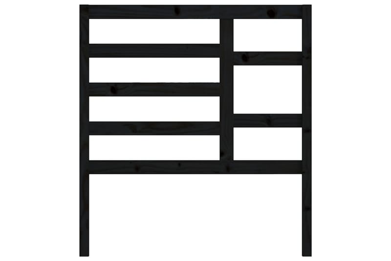 Sängynpääty musta 96x4x104 cm täysi mänty - Musta - Huonekalut - Sänky - Sängyn lisävarusteet & sängynpäädyt - Sängynpääty