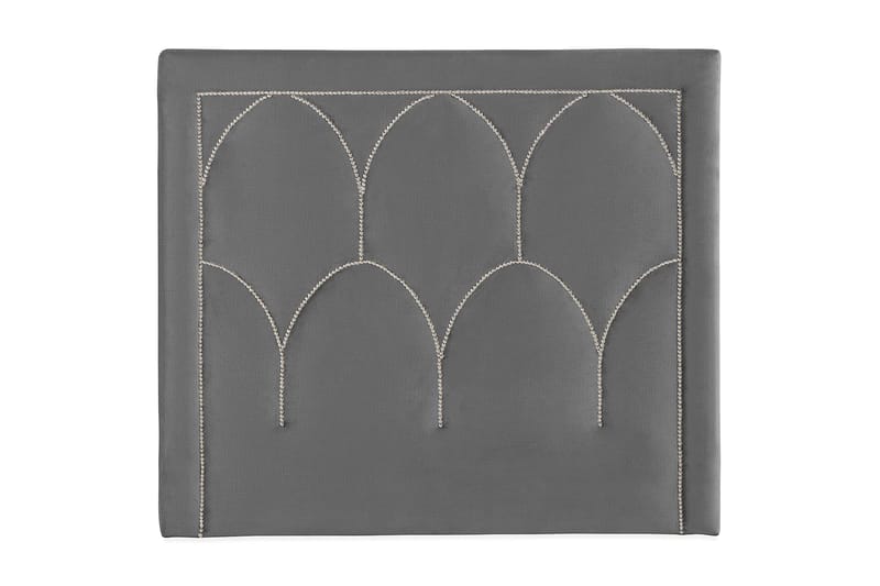 Sängynpääty Noyelles 120 cm - Tummanharmaa/Sametti - Huonekalut - Sänky - Sängyn lisävarusteet & sängynpäädyt - Sängynpääty