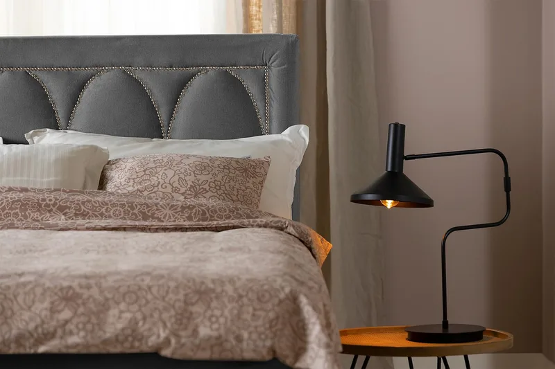 Sängynpääty Noyelles 120 cm - Tummanharmaa/Sametti - Huonekalut - Sänky - Sängyn lisävarusteet & sängynpäädyt - Sängynpääty