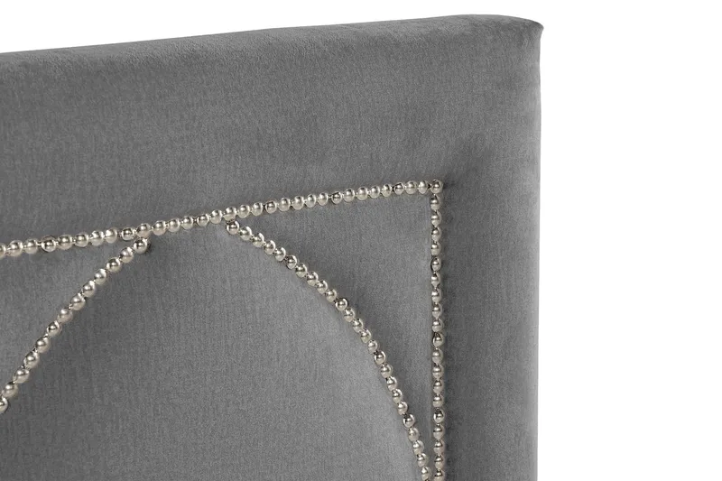 Sängynpääty Noyelles 120 cm - Tummanharmaa/Sametti - Huonekalut - Sänky - Sängyn lisävarusteet & sängynpäädyt - Sängynpääty