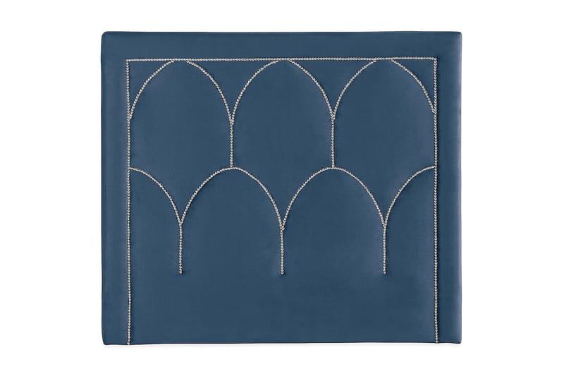 Sängynpääty Noyelles 140 cm, Tummansininen / Sametti