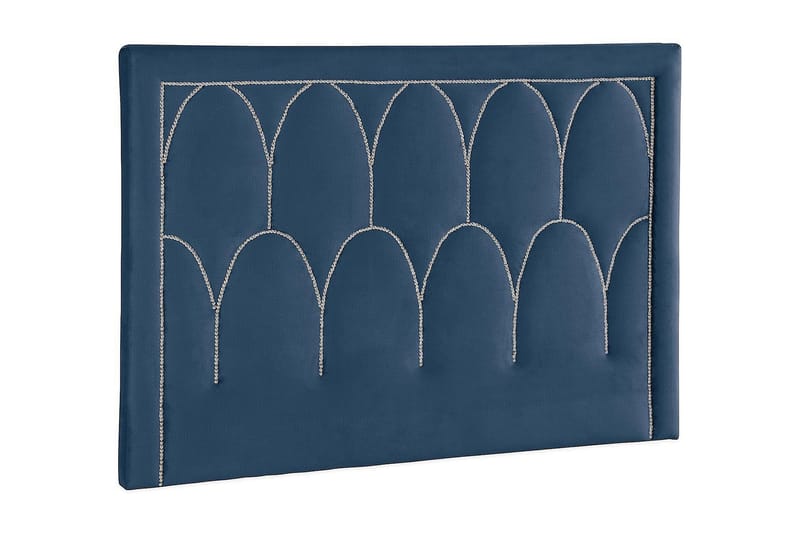 Sängynpääty Noyelles 180 cm - Tummansininen / Sametti - Huonekalut - Sänky - Sängyn lisävarusteet & sängynpäädyt - Sängynpääty