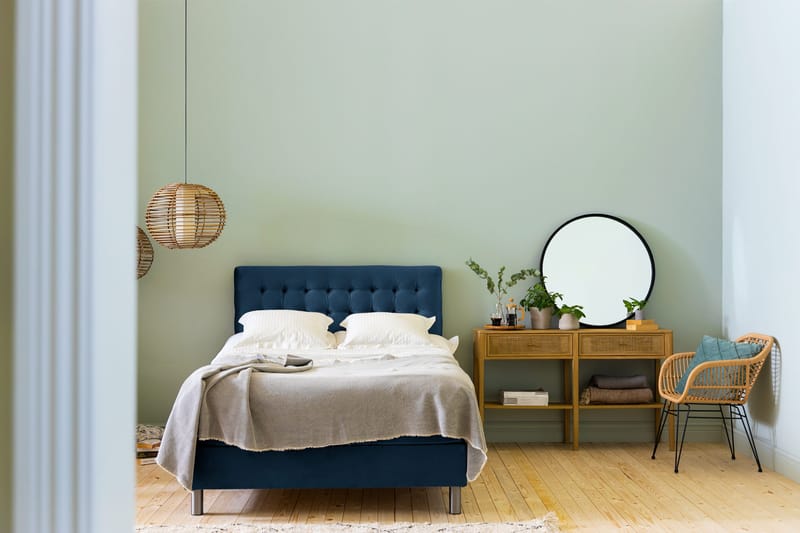 Sängynpääty Rebeca 120 cm Neliö - Sininen - Huonekalut - Sänky - Sängyn lisävarusteet & sängynpäädyt - Sängynpääty