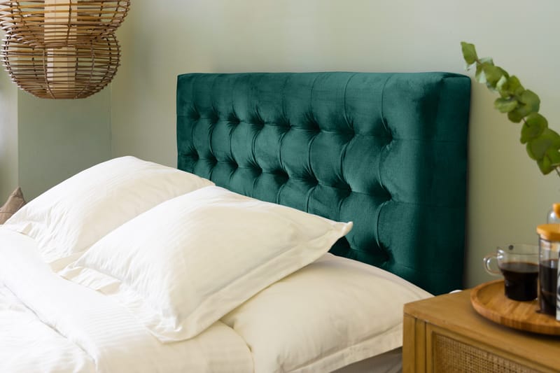 Sängynpääty Rebeca 120 cm Neliö - Vihreä - Huonekalut - Sänky - Sängyn lisävarusteet & sängynpäädyt - Sängynpääty