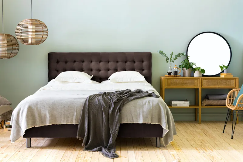 Sängynpääty Rebeca 160 cm Neliö - Ruskea - Huonekalut - Sänky - Sängyn lisävarusteet & sängynpäädyt - Sängynpääty