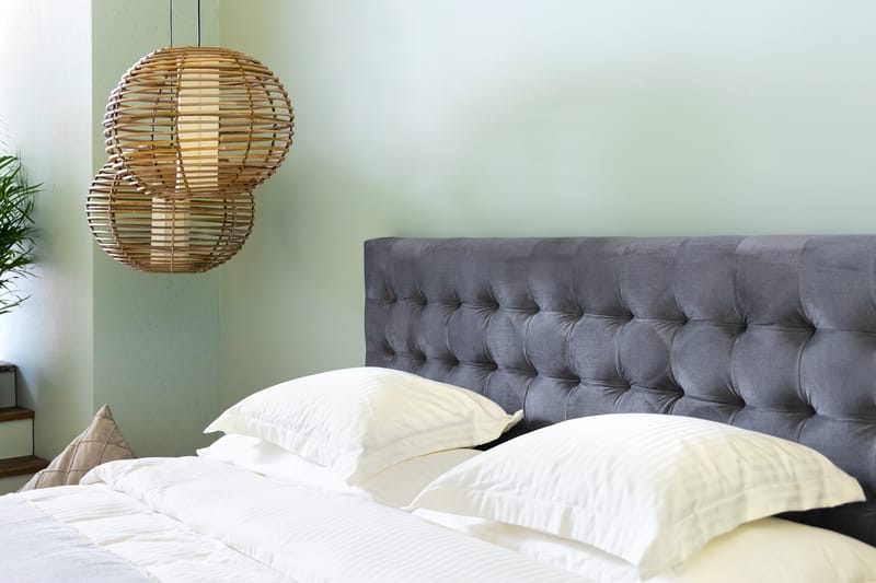 Sängynpääty Rebeca 180 cm Neliö - Harmaa - Huonekalut - Sänky - Sängyn lisävarusteet & sängynpäädyt - Sängynpääty