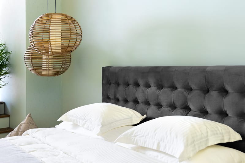 Sängynpääty Rebeca 180 cm Neliö - Tummanharmaa - Huonekalut - Sänky - Sängyn lisävarusteet & sängynpäädyt - Sängynpääty