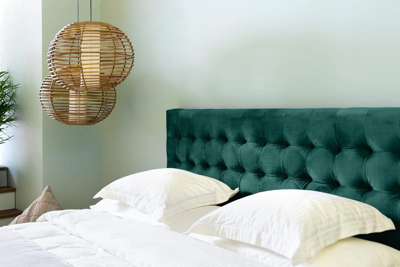 Sängynpääty Rebeca 180 cm Neliö - Vihreä - Huonekalut - Sänky - Sängyn lisävarusteet & sängynpäädyt - Sängynpääty