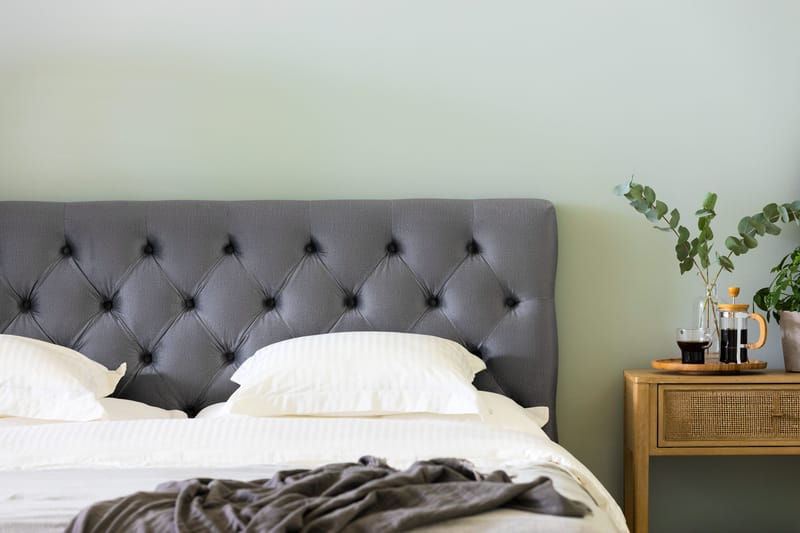 Sängynpääty Rebeca 180 cm Topattu - Harmaa - Huonekalut - Sänky - Sängyn lisävarusteet & sängynpäädyt - Sängynpääty