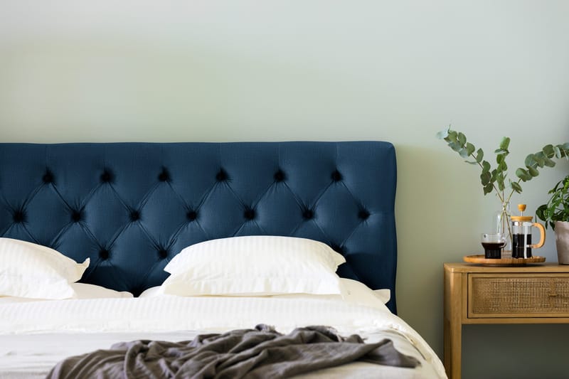 Sängynpääty Rebeca 180 cm Topattu - Sininen - Huonekalut - Sänky - Sängyn lisävarusteet & sängynpäädyt - Sängynpääty