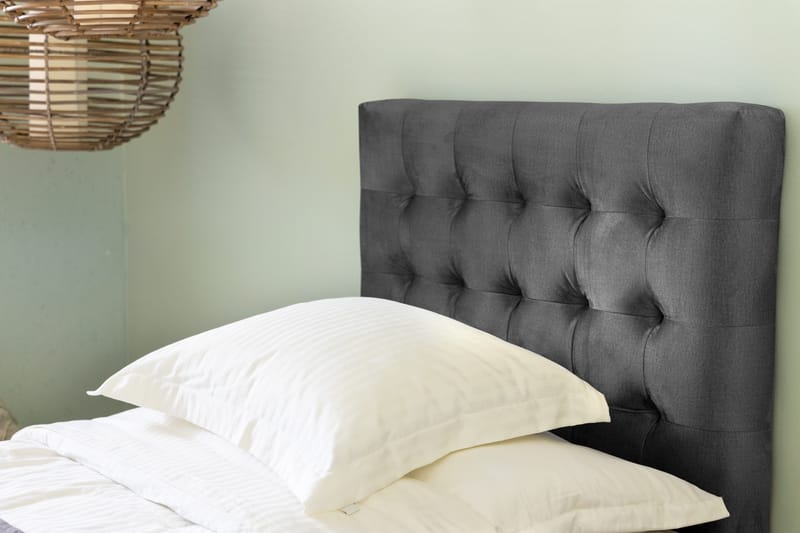 Sängynpääty Rebeca 90 cm Neliö - Tummanharmaa - Huonekalut - Sänky - Sängyn lisävarusteet & sängynpäädyt - Sängynpääty